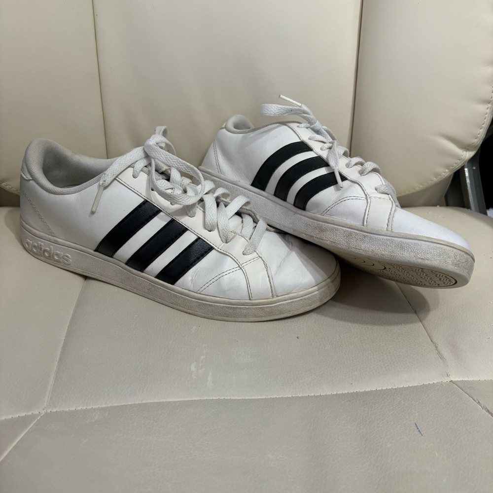 Adidas Neo Women’s White Black Three Stripe Black Shoes Sneakers Size 9 Casual